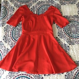 Red party dress